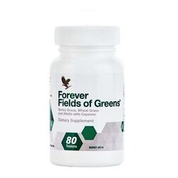 FIELDS OF GREENS, leanses and detoxifies, 80 tablets